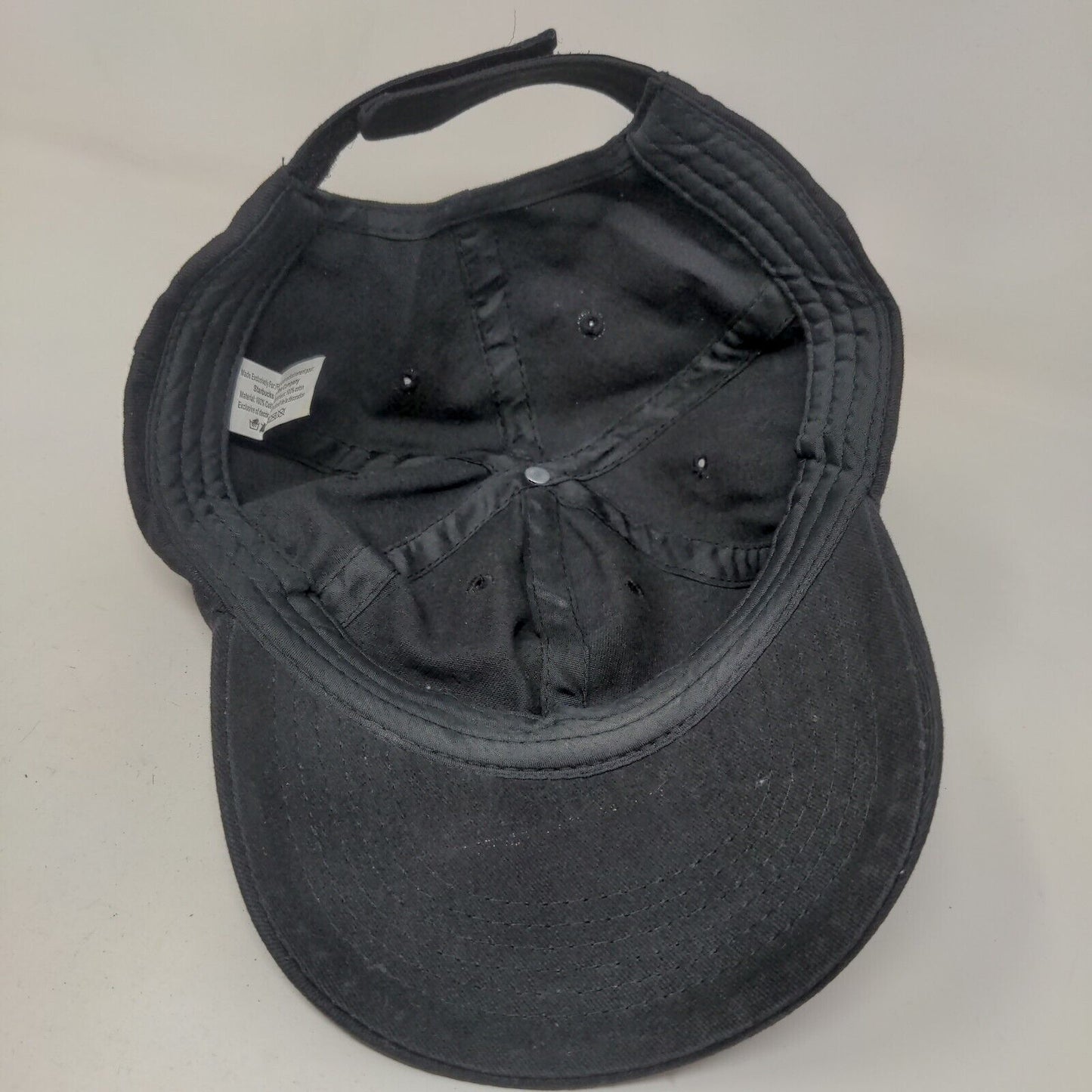 Starbucks Men's Strapback Hat Black Adjustable Employee Barista Uniform