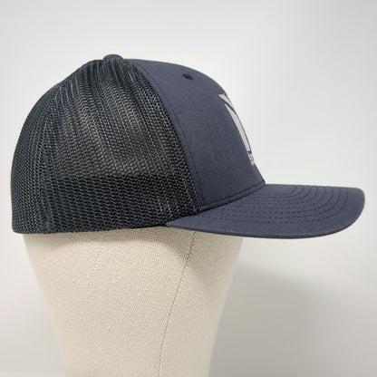 Port Authority Baseball Cap Gray Hat M Mesh Back Fitted American Flag Logo