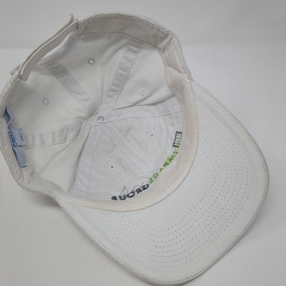 Impact Group Strapback Hat White One Size Adjustable Embroidered Port & Company