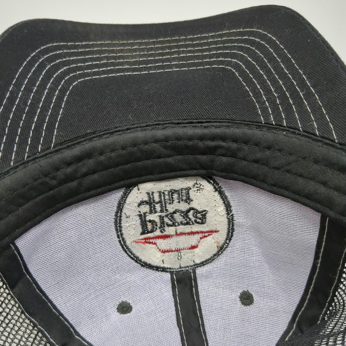 IQ Group Pizza Hut Black One Size Baseball Cap Hat Mesh Strapback Patch Stitch