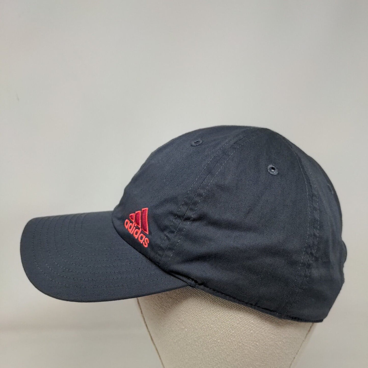 Adidas Strapback Hat Gray One Size Adjustable Embroidered 6 Panel Climalite