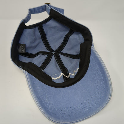 Mountain Slideback Hat Blue One Size Adjustable Embroidered 6 Panel