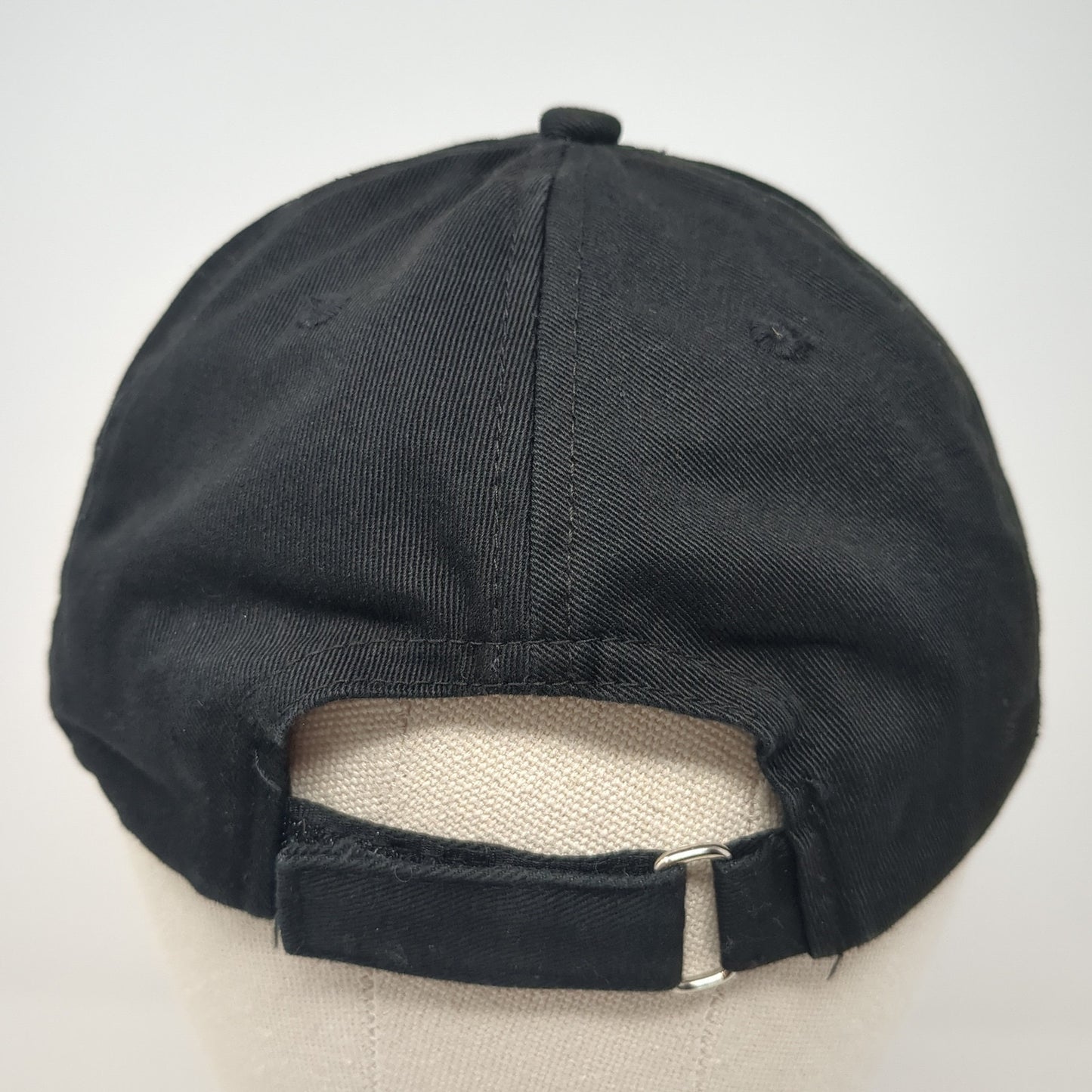 Unbranded Strapback Hat Black One Size Adjustable Outdoor 6 Panel Blank