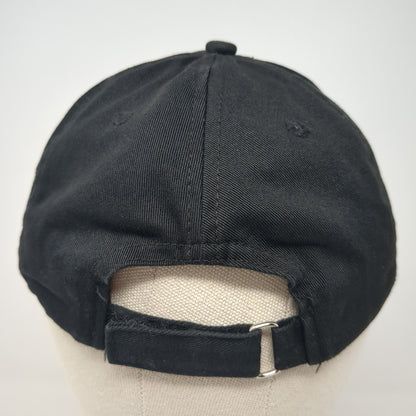 Unbranded Strapback Hat Black One Size Adjustable Outdoor 6 Panel Blank