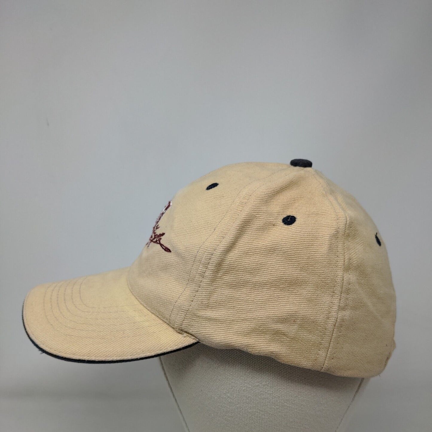 Cecchi Slideback Hat Tan 58 cm Embroidered Adjustable 6 Panel Vent Holes