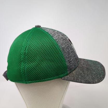 Boston Celtics NBA New Era Cap Gray One Size Mesh Strapback Heathered Hat Logo