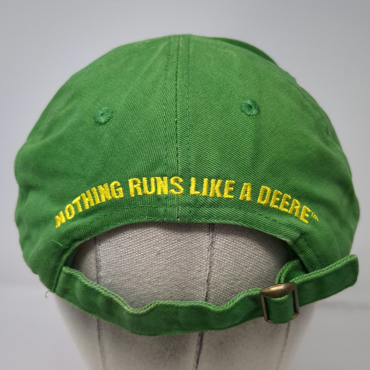 John Deere Baseball Cap Green One Size Embroidered Logo Slideback Slogan Hat