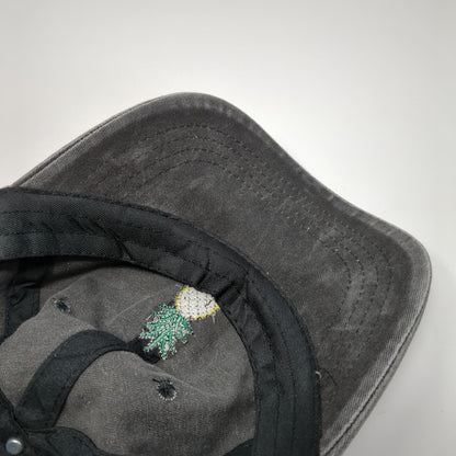 Pineapple Slideback Hat Gray One Size Solid Embroidered Adjustable