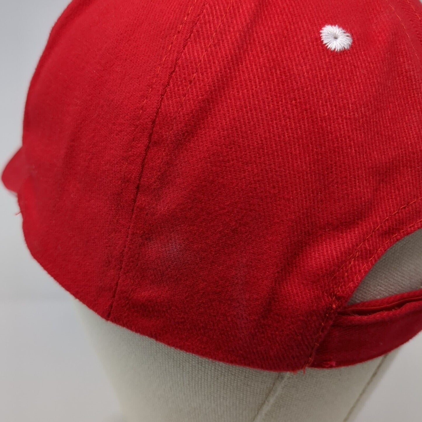 Bonanza Motors Burley ID Strapback Hat Red OSFM Embroidered Otto