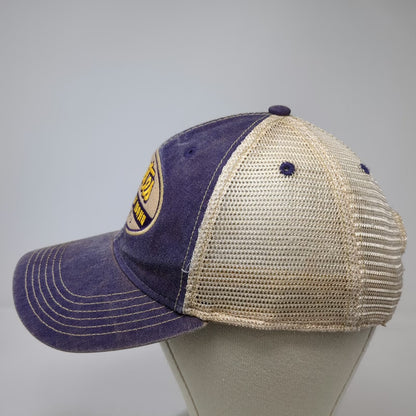College of Idaho Yotes Legacy Trucker Hat Purple One Size Mesh Snapback NCAA Hat