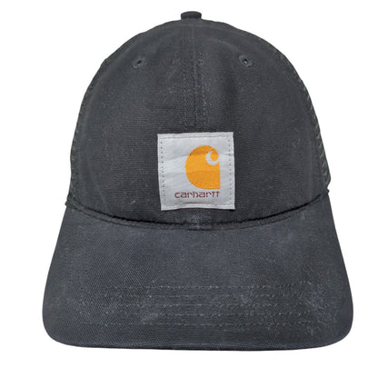 Carhartt Snapback Mesh Back Trucker Hat Black OSFA Adjustable 6 Panel