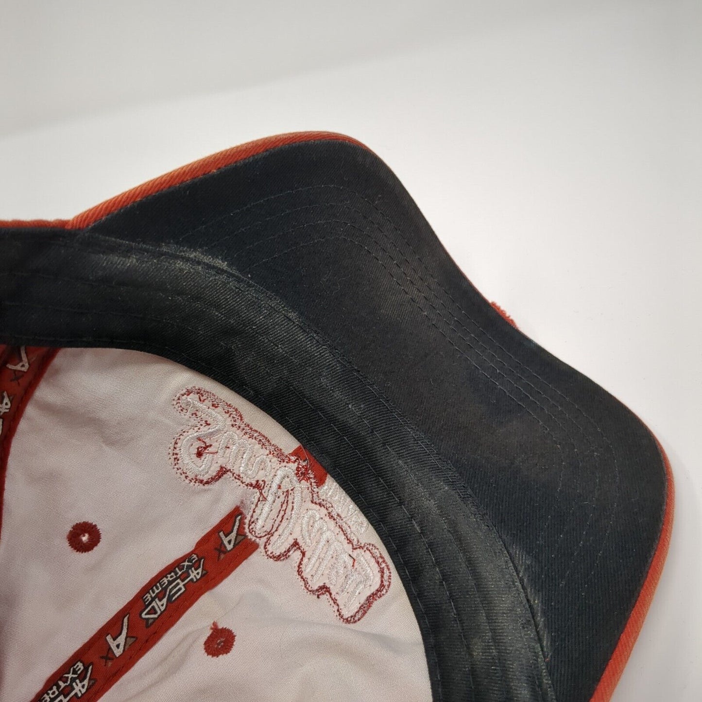 Sun Valley Idaho Strapback Hat Red OS Adjustable Extreme Fit Distressed Ahead