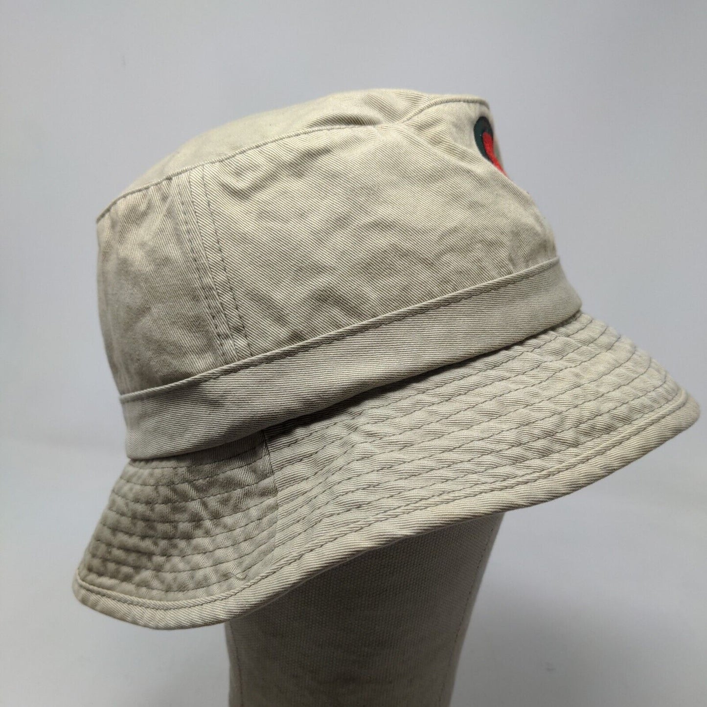 AJM Men's Bucket Hat Tan Size OSFM Embroidered Canada Beaver Logo Cotton