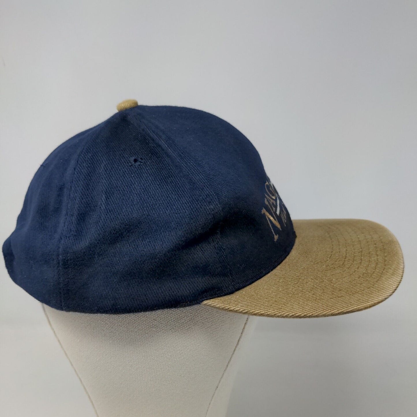 JHats Men's Hat Blue Tan Size Adult Embroidered Nags Head North Carolina Logo