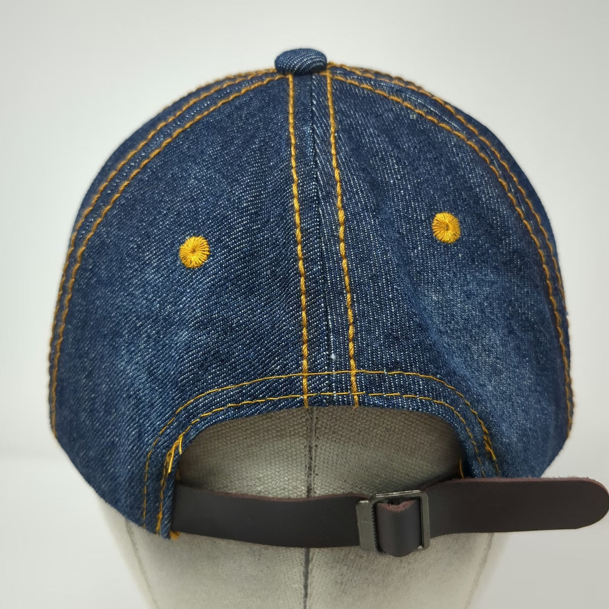 Baseball Cap Blue One Size Rhinestone Brim Rose Embroidery Denim Slideback Hat