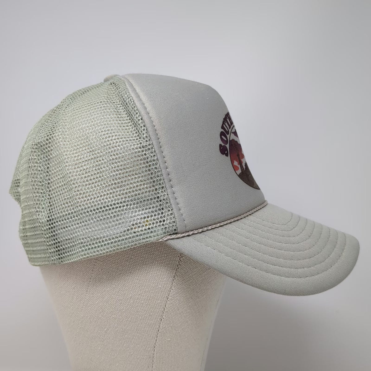 Nissin Cap Trucker Hat Green OSFM South Dakota Horse Windmill Barn Mesh Snapback