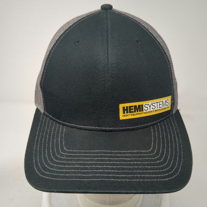 Outdoor Cap Trucker Hat Black One Size Mesh Back Hemi Systems Heavy Equipment
