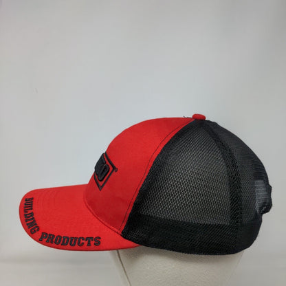 Tamko Building Products Strapback Mesh Back Trucker Hat Red OSFA Colorblock