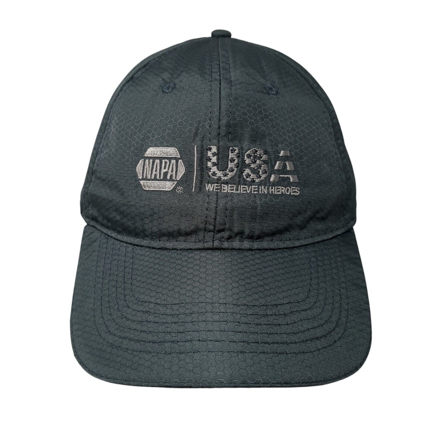 NAPA USA We Believe In Heroes Strapback Hat Gray One Size Adjustable Polyester