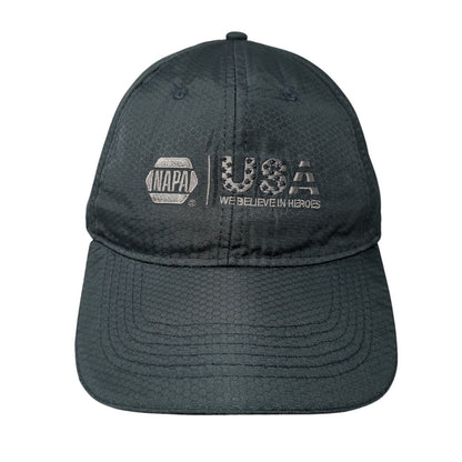NAPA USA We Believe In Heroes Strapback Hat Gray One Size Adjustable Polyester