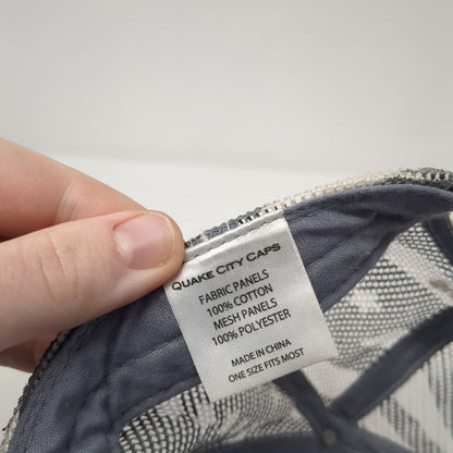 Landmark 25 Snapback Trucker Hat Gray One Size Since 1991 USA Flag