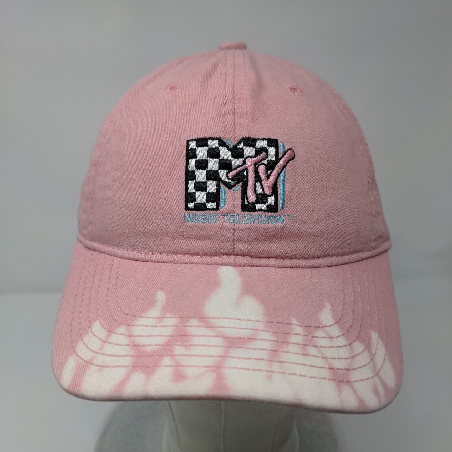 MTV Music Television Slideback Hat Pink One Size Adjustable Embroidered 6 Panel