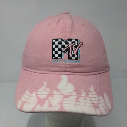 MTV Music Television Slideback Hat Pink One Size Adjustable Embroidered 6 Panel