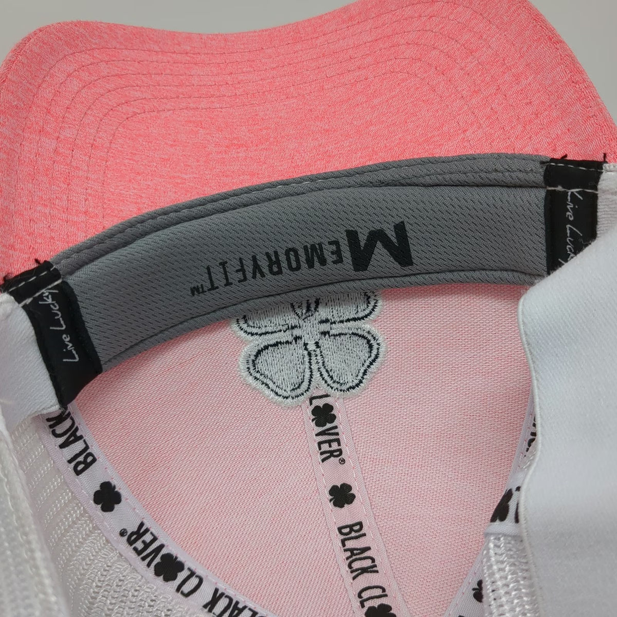 Black Clover Baseball Cap Pink M Mesh Back Fitted Live Lucky Memory Logo Hat