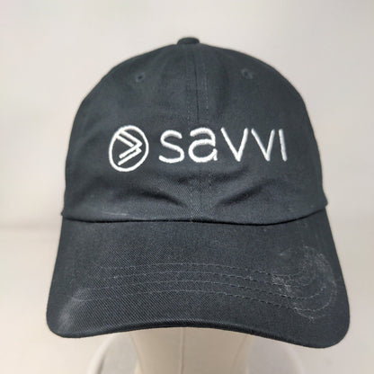 SAVVI Slideback Hat Black One Size Adjustable Embroidered The Classics Yupoong