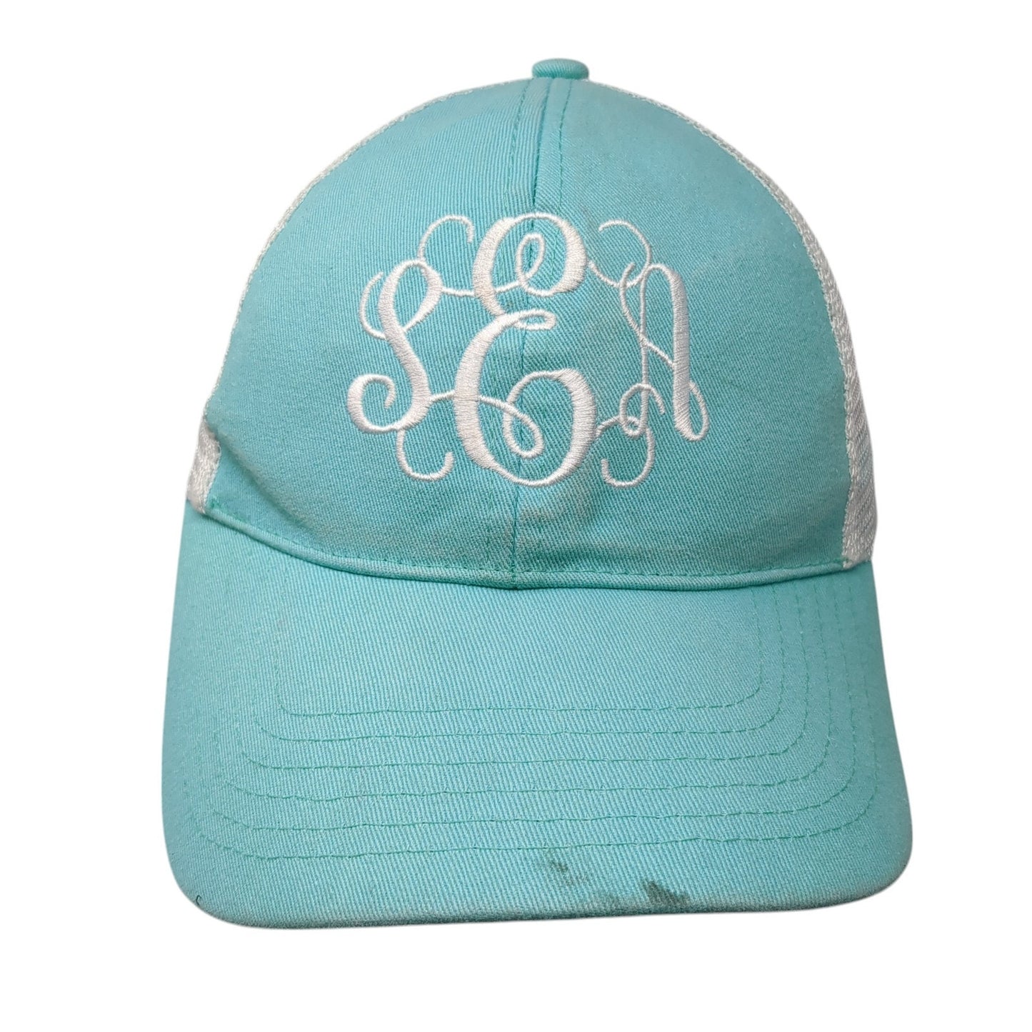 Sea Snapback Trucker Hat Blue One Size Adjustable Embroidered Mesh Back WB