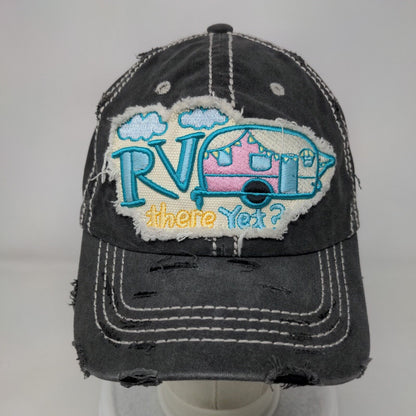 RV There Yet? Strapback Hat Gray One Size Embroidered Camping 4350 District