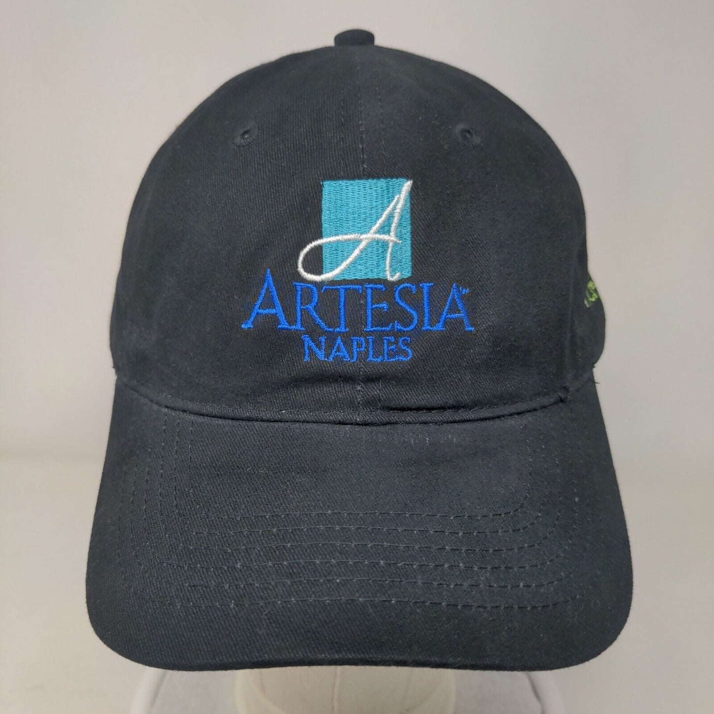 Artesia Naples Slideback Hat Black OS Adjustable Embroidered Port & Company