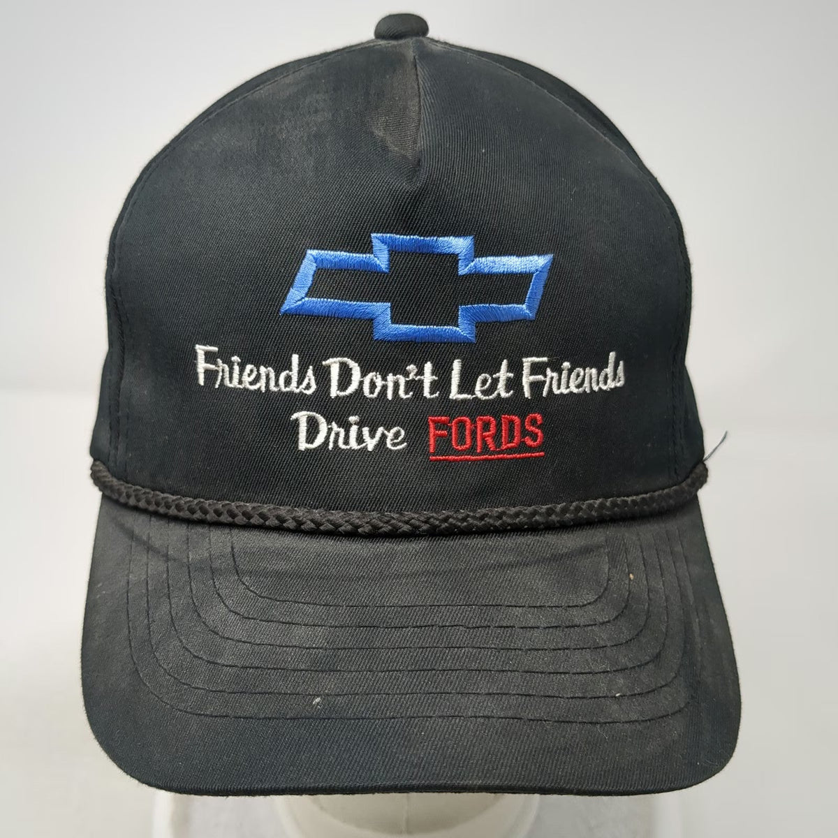 YoungAn 5 Panel Black Hat One Size Chevrolet Rope Snapback Friends Drive Fords
