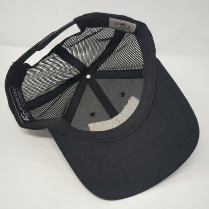 RMEF Volunteer Snapback Trucker Hat Black OS Adjustable Mesh Back Outdoor Cap