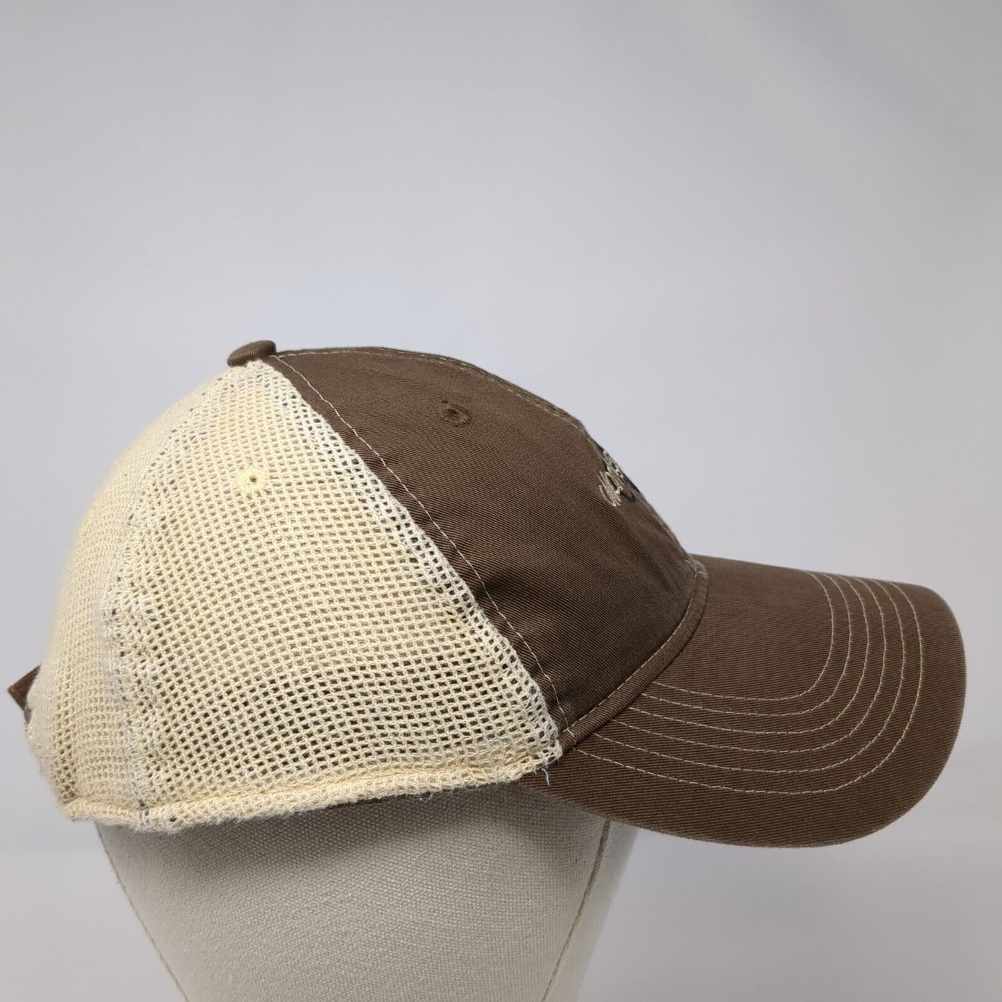 Morningside Strapback Trucker Hat Brown One Size Mesh Back Ahead Extreme