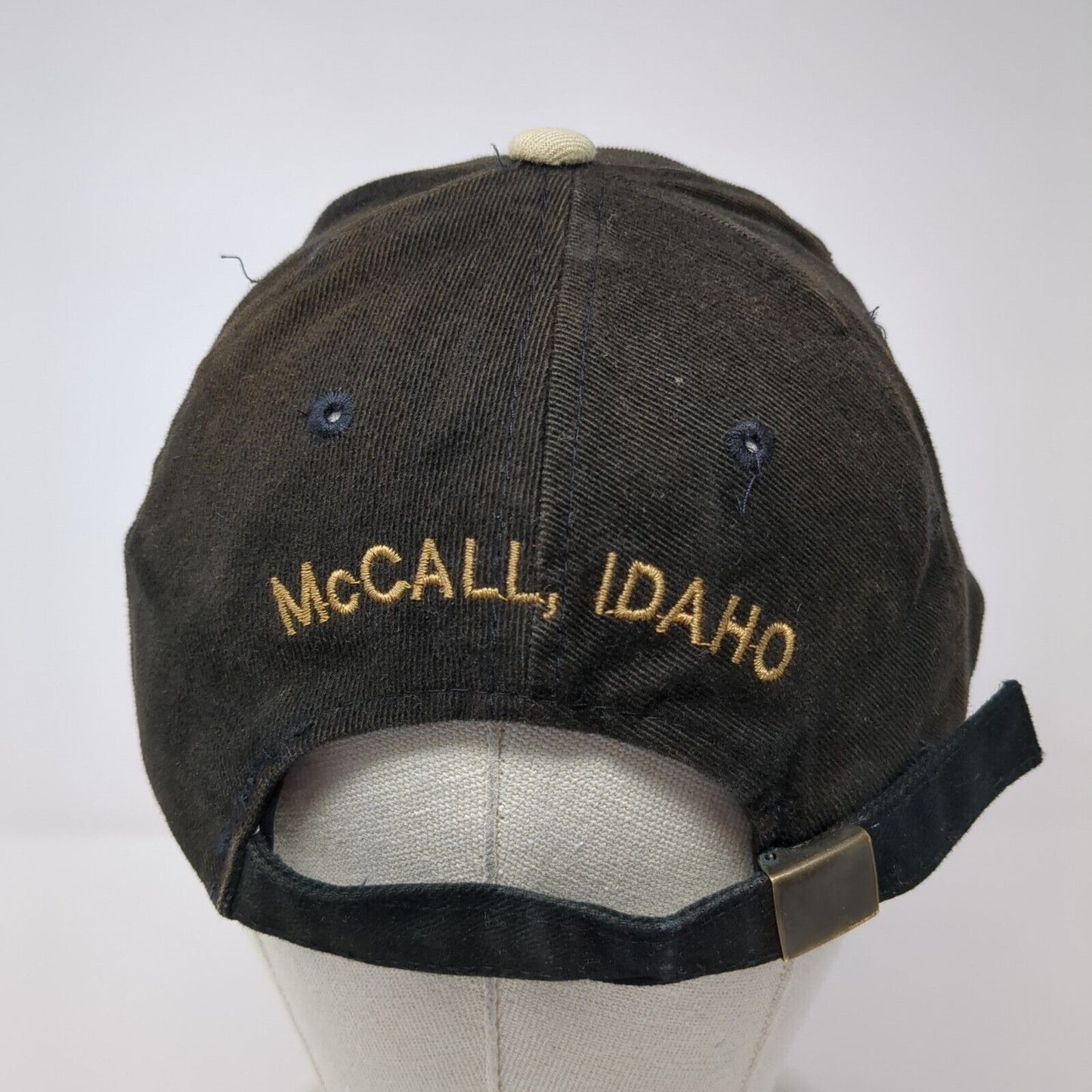 Brundage Mountain McCALL Idaho Slideback Hat Black OS Adjustable Embroidered