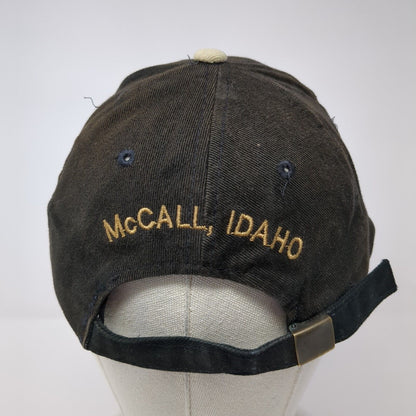 Brundage Mountain McCALL Idaho Slideback Hat Black OS Adjustable Embroidered