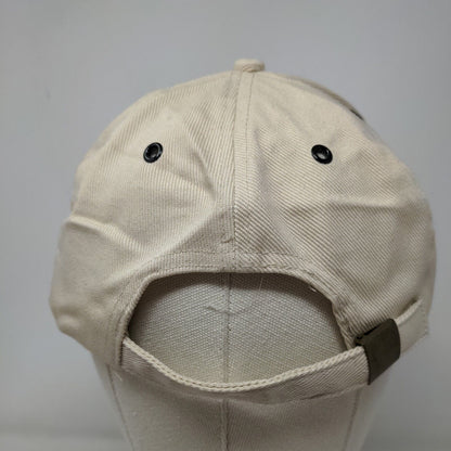 Camping World Men's Slideback Hat Tan Embroidered Logo 100% Cotton Adjustable