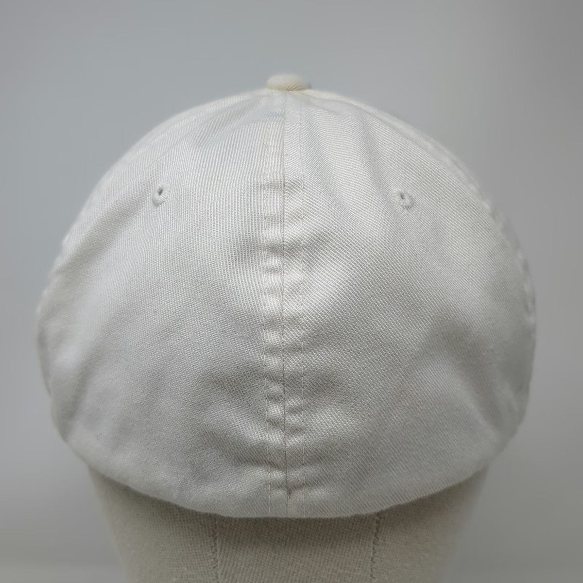 Volcom Baseball Cap White XL Fitted Flexfit Hat Embroidered Stone Logo Stretch