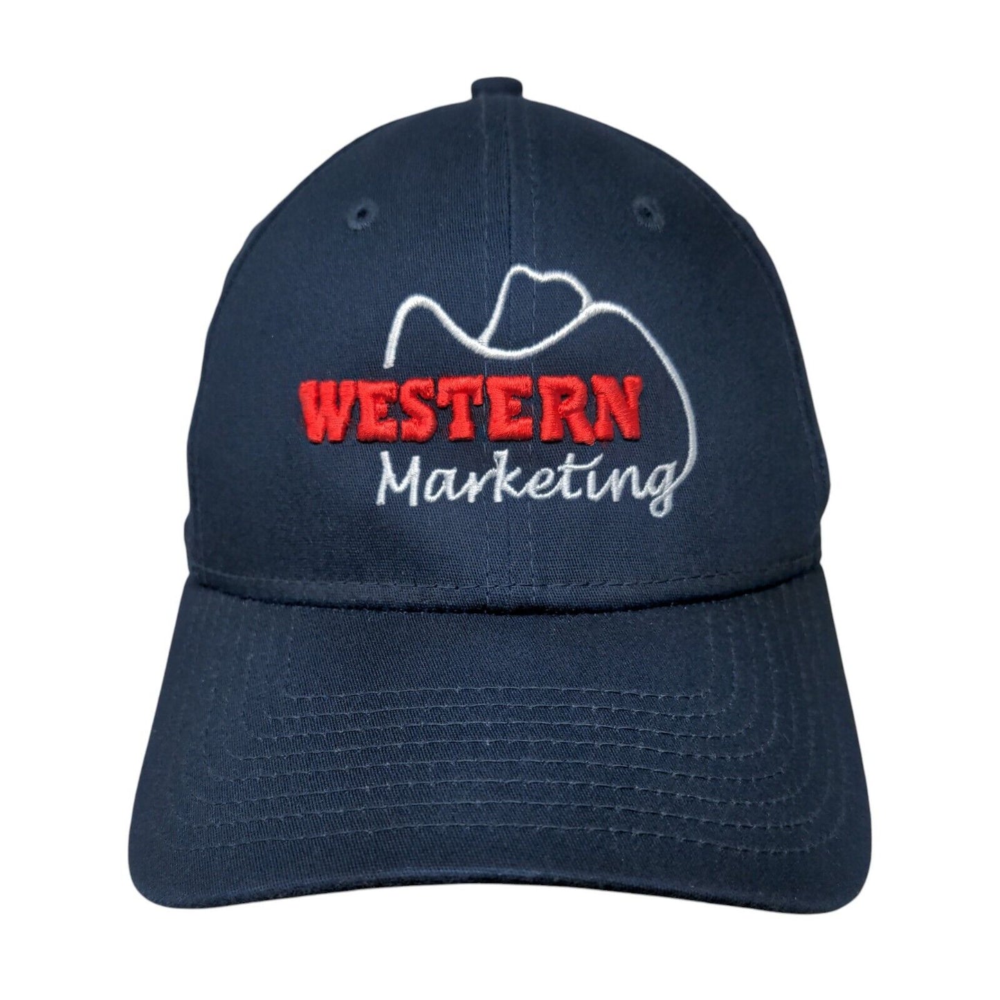 Western Marketing Fitted Hat Blue M/L Embroidered New Era 39Thirty