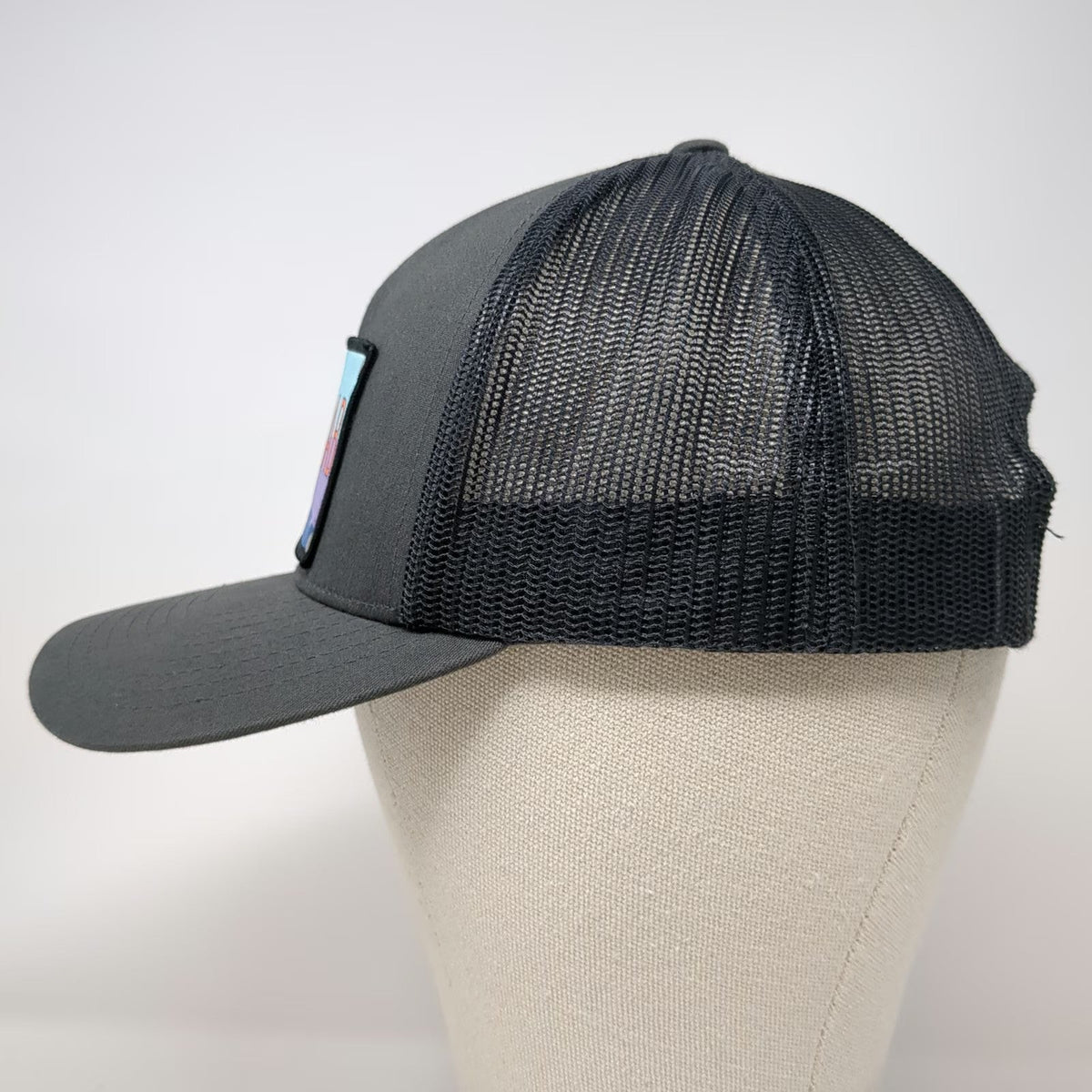 Stryder Trucker Hat Gray One Size Moab Utah Delicate Arch Patch Snapback Mesh