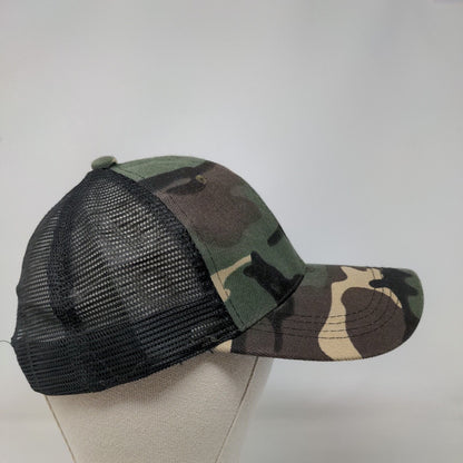 SAL Snapback Trucker Hat Camouflage One Size Adjustable Mesh Back 6 Panel