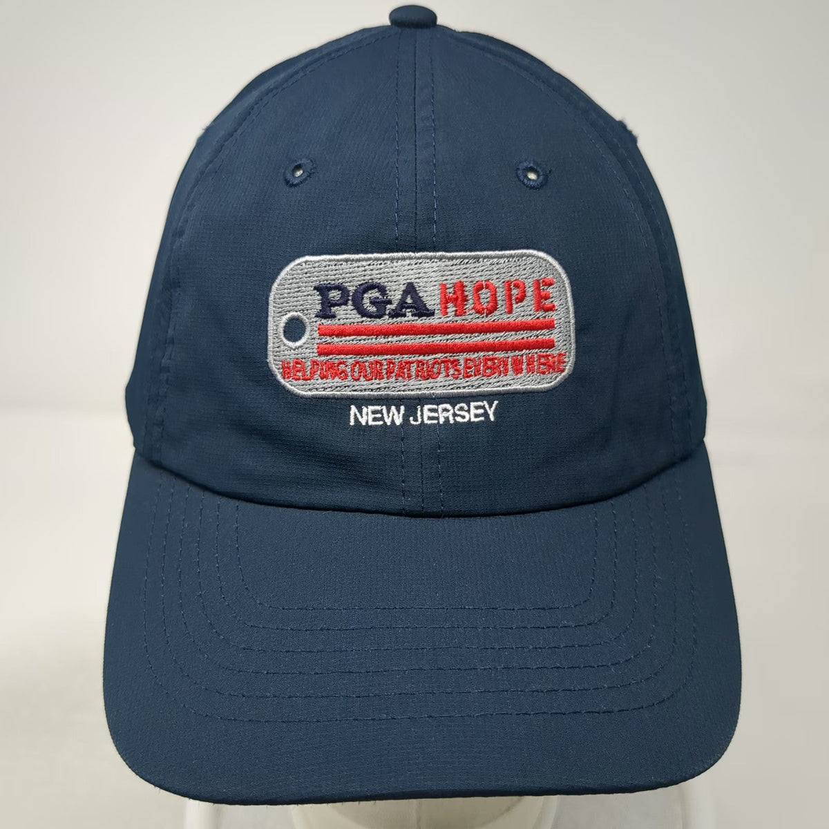 Imperial Baseball Cap Blue One Size PGA HOPE New Jersey Patriots Golf Patch Hat