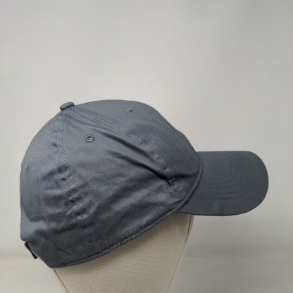 Unbranded Strapback Hat Gray One Size Adjustable Vented Holes 6 Panel Blank