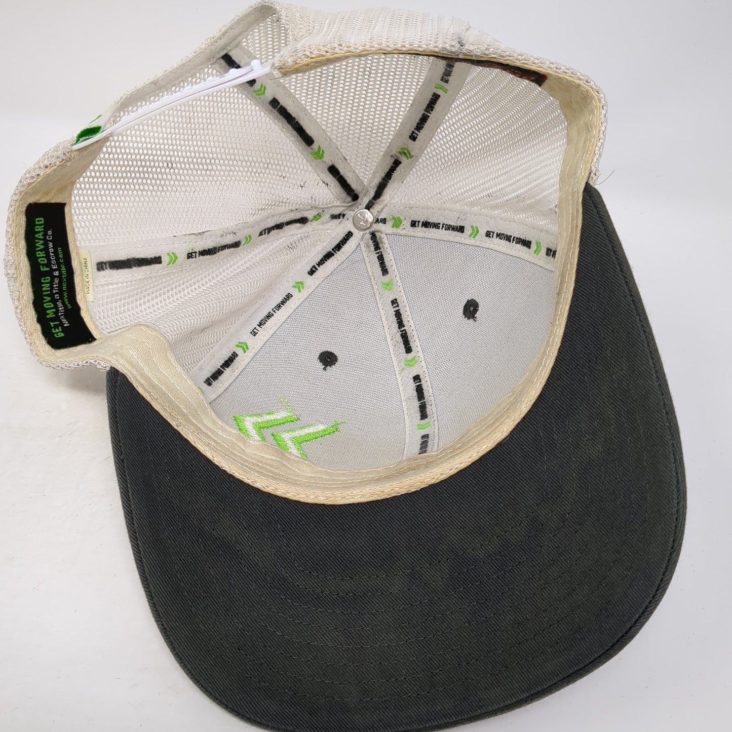 Get Moving Forward Snapback Trucker Hat Gray One Size Mesh Back Outdoor