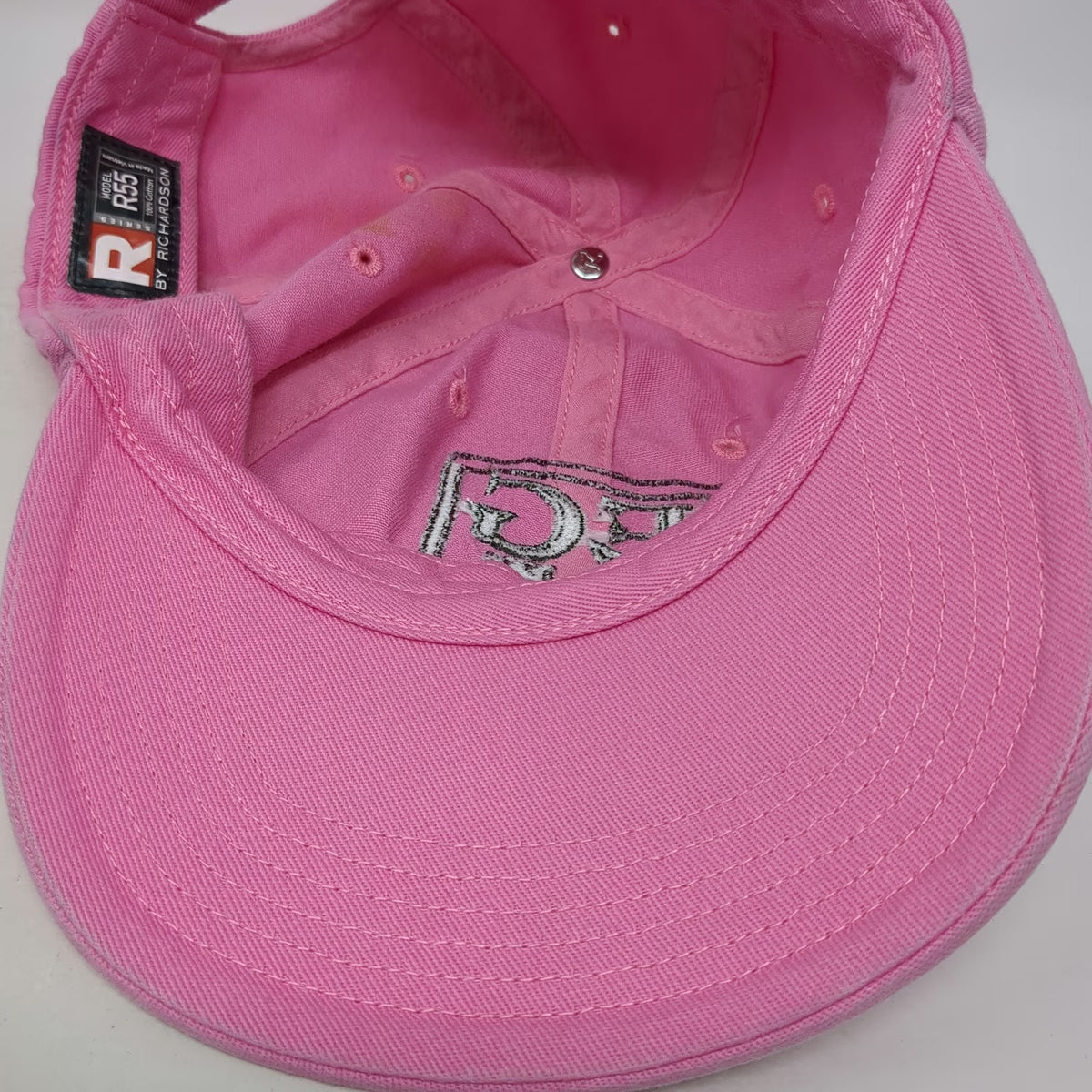 Richardson Baseball Cap Pink One Size EG EST 1995 Butterfly Hat Slideback Cotton