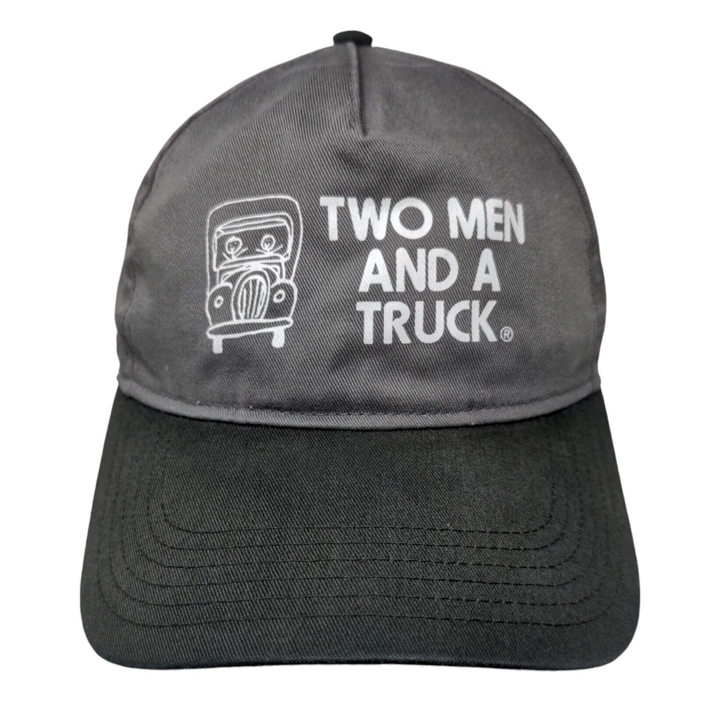 Two Men And A Truck Snapback Hat Gray OSFM Adjustable Vented Holes Otto