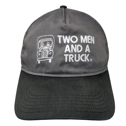 Two Men And A Truck Snapback Hat Gray OSFM Adjustable Vented Holes Otto