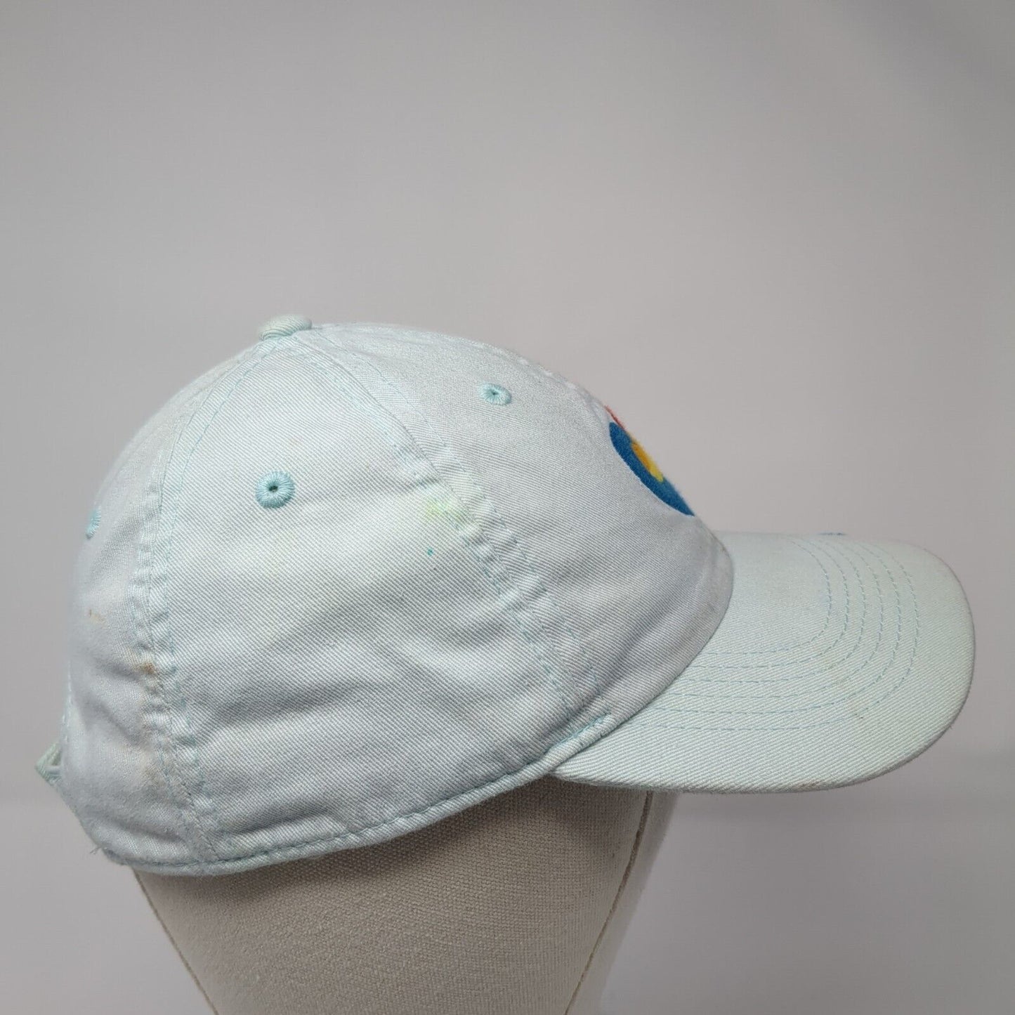 Wave Heart Strapback Hat Blue One Size Adjustable Life Is Good 6 Panel
