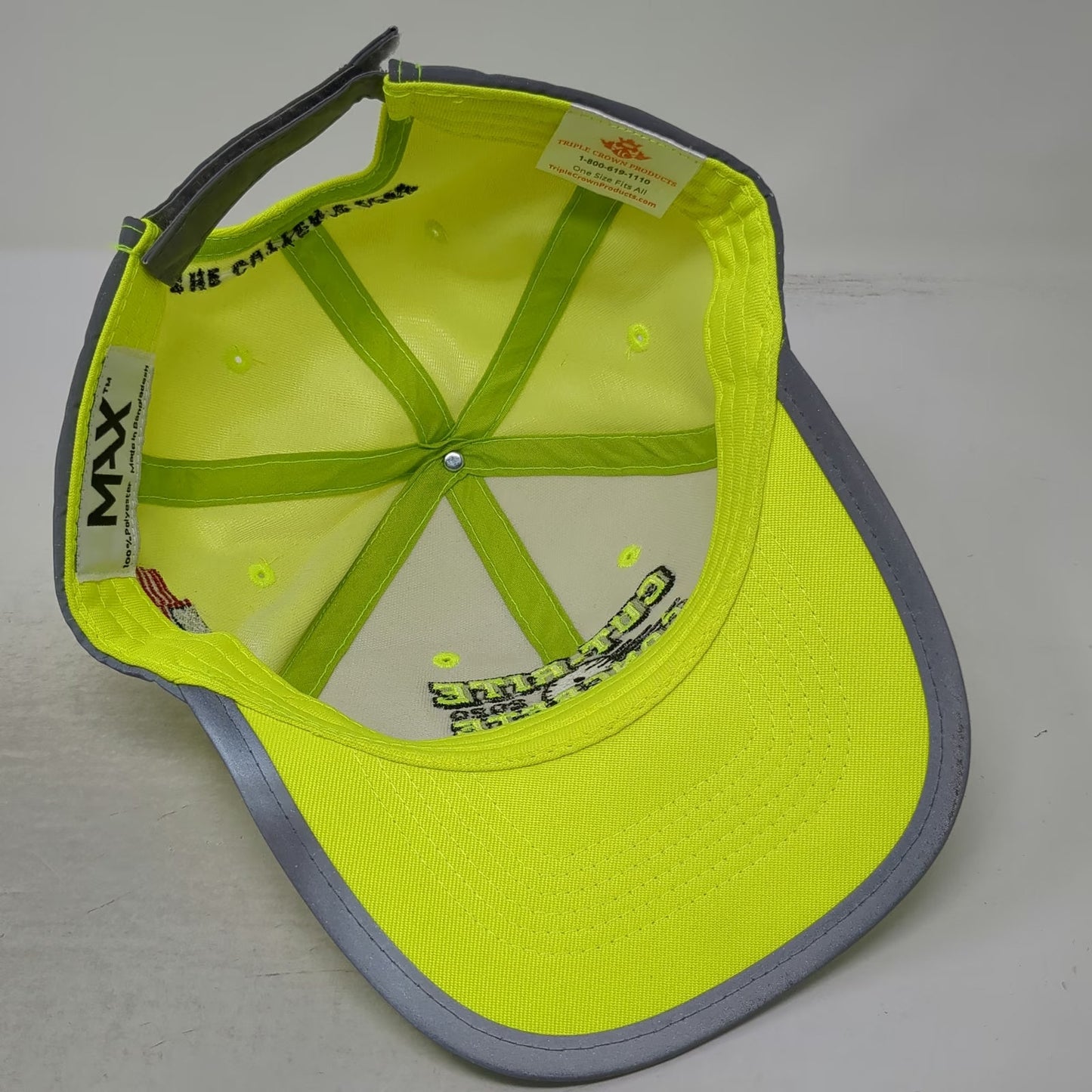 MAX Baseball Cap Green One Size Reflective High Vis Concrete Cutting Hat